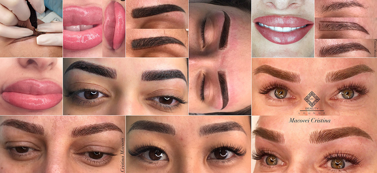 Microblading eyebrows semi permanent makeup dubai | MC Lounge